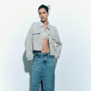 Zara Structured Blazer with Patch Pocket